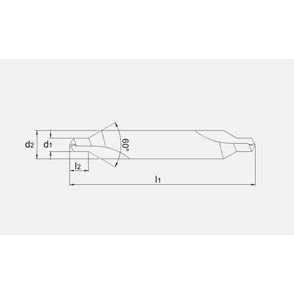 Phantom HSS-E Centerboor 60°, lang
