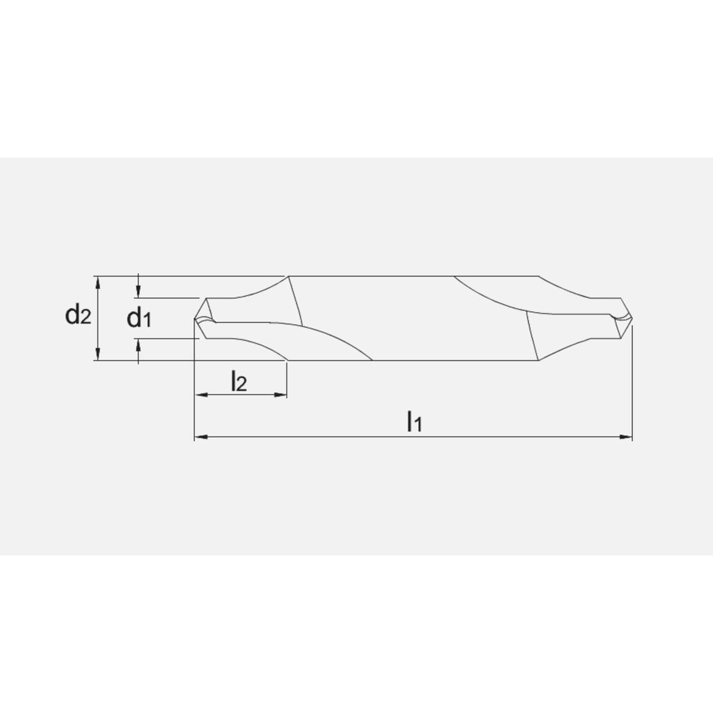 Phantom HSS Centerboor DIN 333-R met radius, 60°