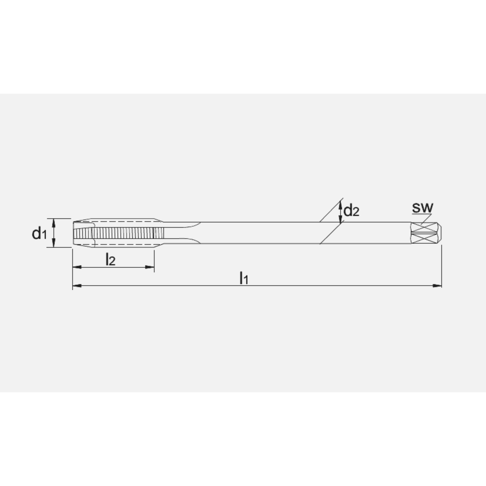 Phantom UNI HSS-E Machinetap DIN 376 Metrisch, Overmaats