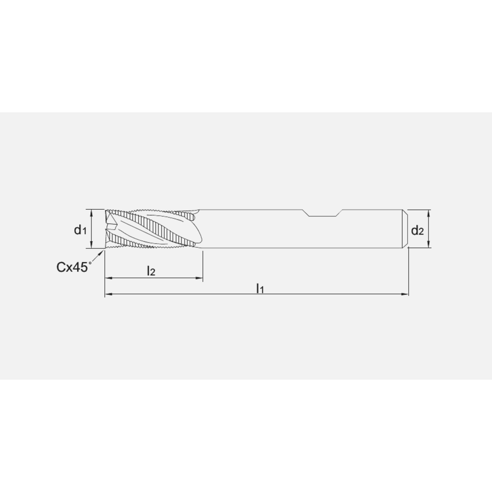 Phantom HSS-E PM Ruwfrees DIN 844-B kort, type HR, AlTiN-X