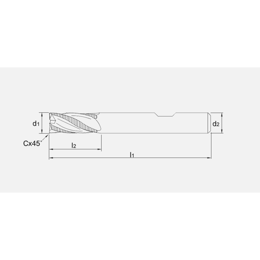 Phantom HSS-E 8% Ruwfrees DIN 844-B kort, type HRf, TiAlN