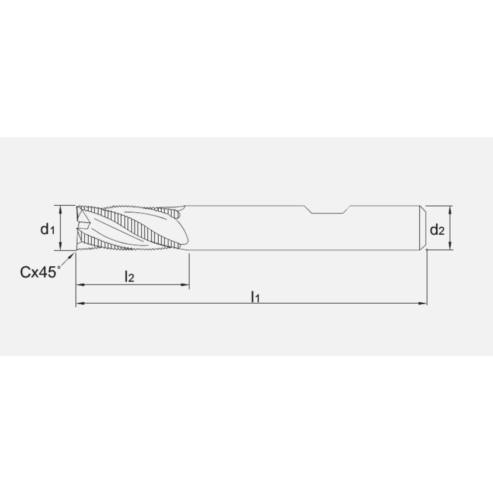 Phantom HSS-E 8% Ruwfrees DIN 844-B lang, type NR