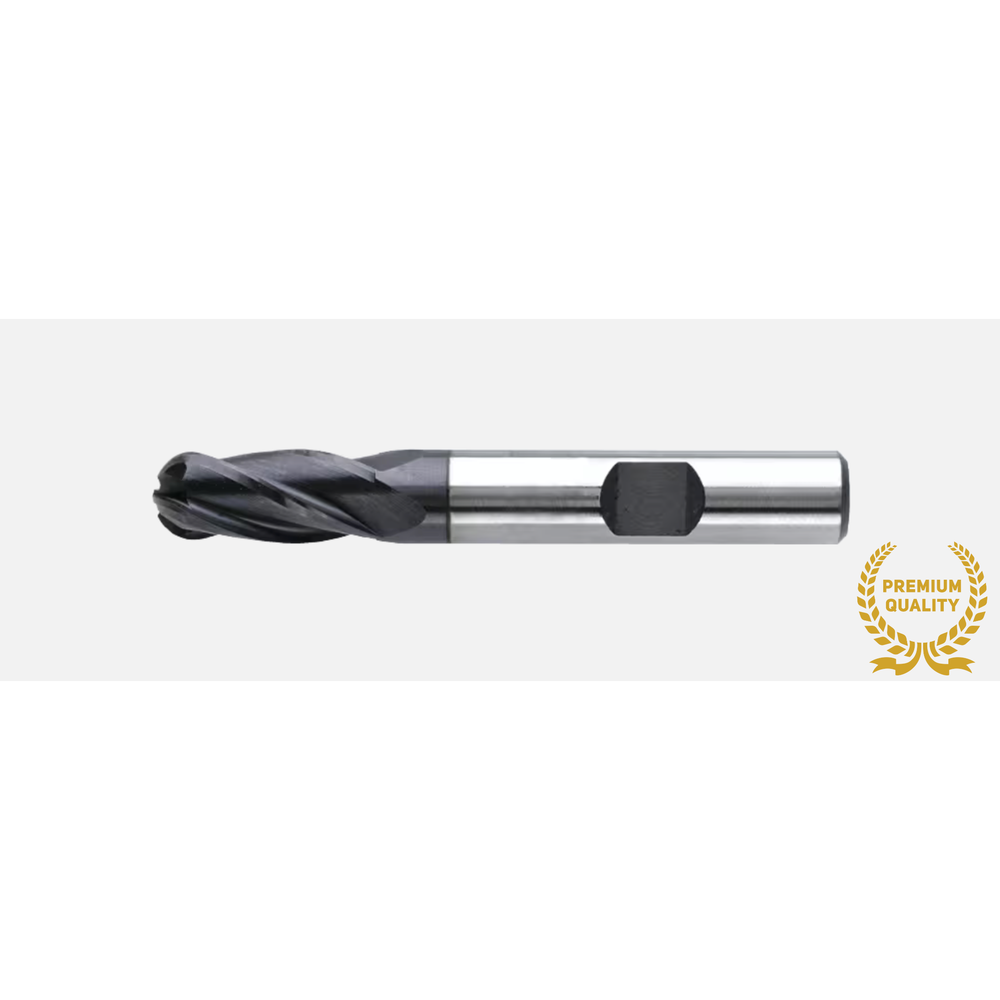 Phantom HSS-E 8% Radiusfrees, 4-snijder DIN 844-B kort, type N, TiAlN