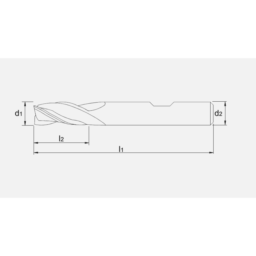 Phantom HSS-E PM Schachtfrees, 3-snijder DIN 844-B kort, type N, AlTiN-X