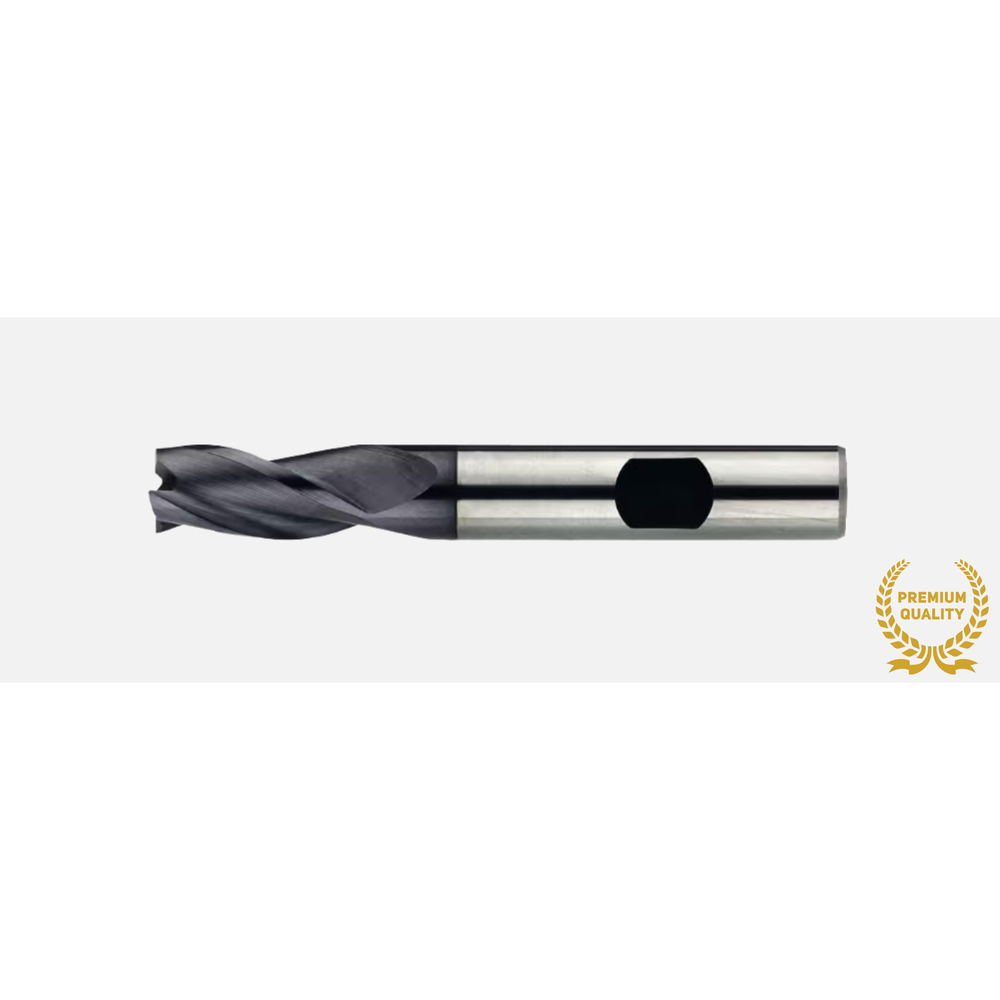 Phantom UNI volhardmetaal Schachtfrees, 3-snijder DIN 6527-B lang, AlTiN-X