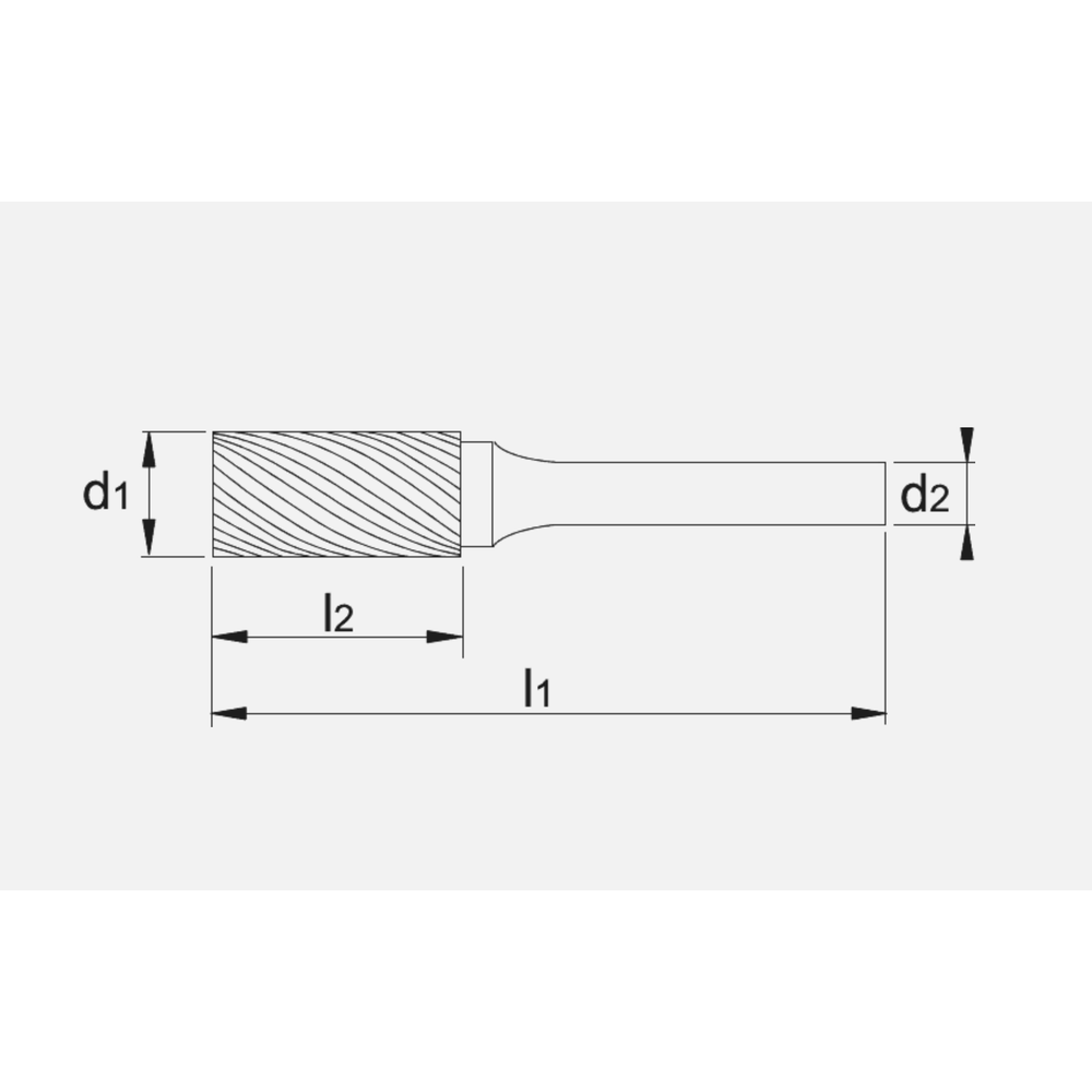 Phantom hardmetaal Stiftfrees model A, cilindrisch, schacht 6 mm