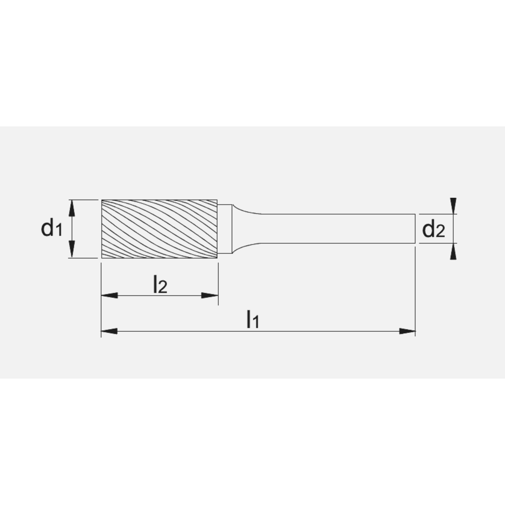 Phantom hardmetaal Stiftfrees model A, cilindrisch, schacht 3 mm