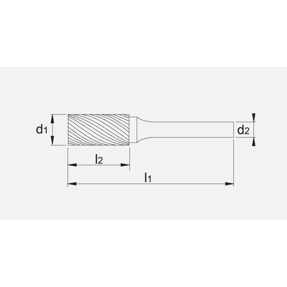 Phantom hardmetaal Stiftfrees model A, cilindrisch, schacht 8 mm