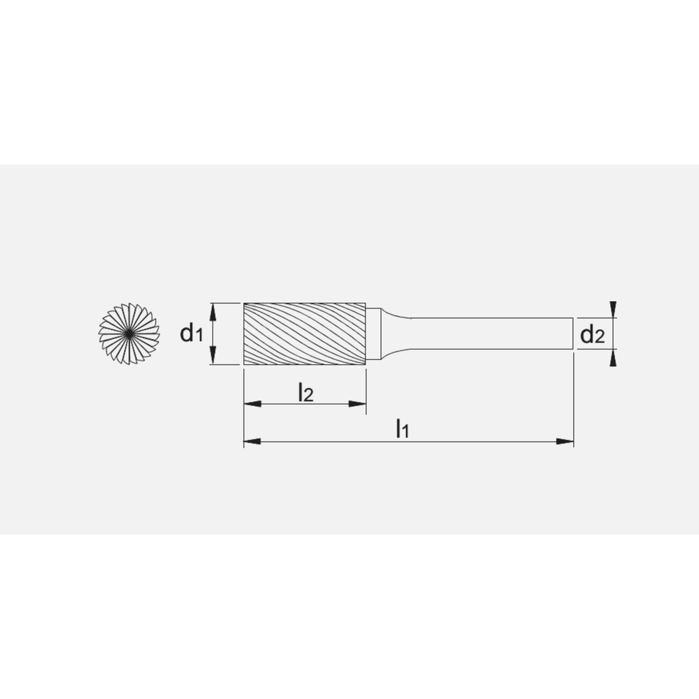 International Tools ECO PRO hardmetaal Stiftfrees model B, cilindrisch met kopvertanding