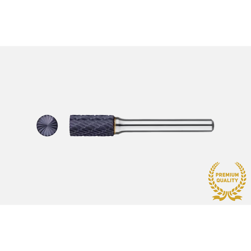 Phantom hardmetaal Stiftfrees model B, cilindrisch met kopvertanding, schacht 6 mm, TiAlN