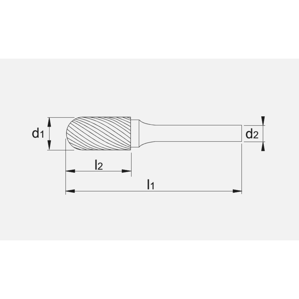 International Tools ECO PRO hardmetaal Stiftfrees model C, cilindrisch, ronde kop