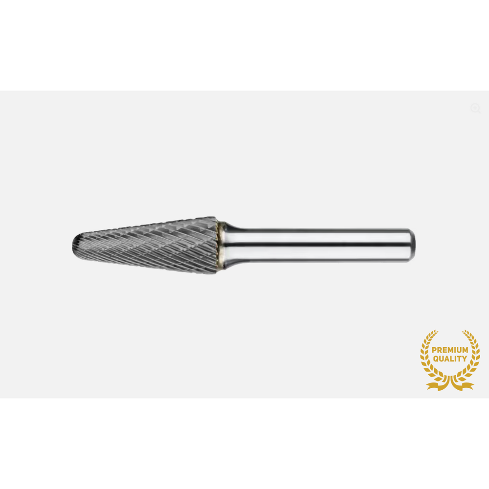 Phantom hardmetaal Stiftfrees model L, kegelvorm, met ronde kop, schacht 8 mm