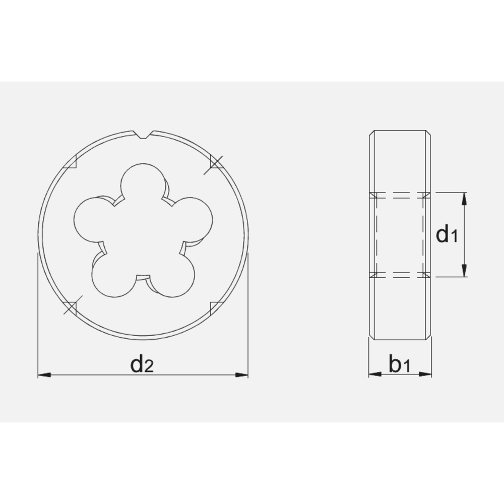 Phantom HSS-E PM Ronde Snijplaat DIN EN 22568 Metrisch, schilaansnijding, gelept, roestvaststaal