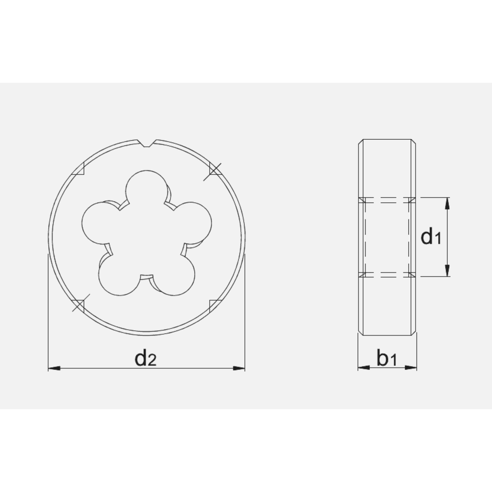 Phantom HSS Ronde Snijplaat DIN EN 22568 Metrisch Fijn, schilaansnijding