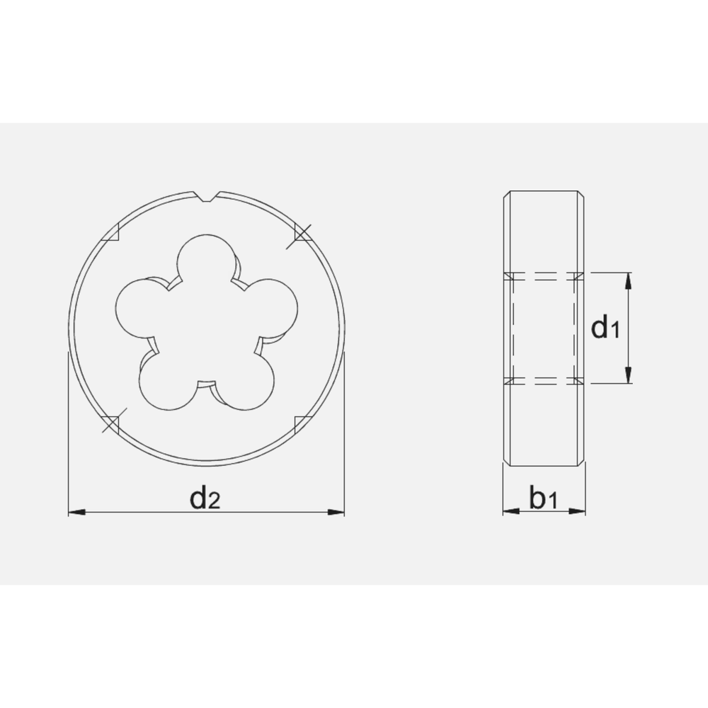 Phantom HSS Ronde Snijplaat DIN EN 24230 schilaansnijding Rc (BSPT)