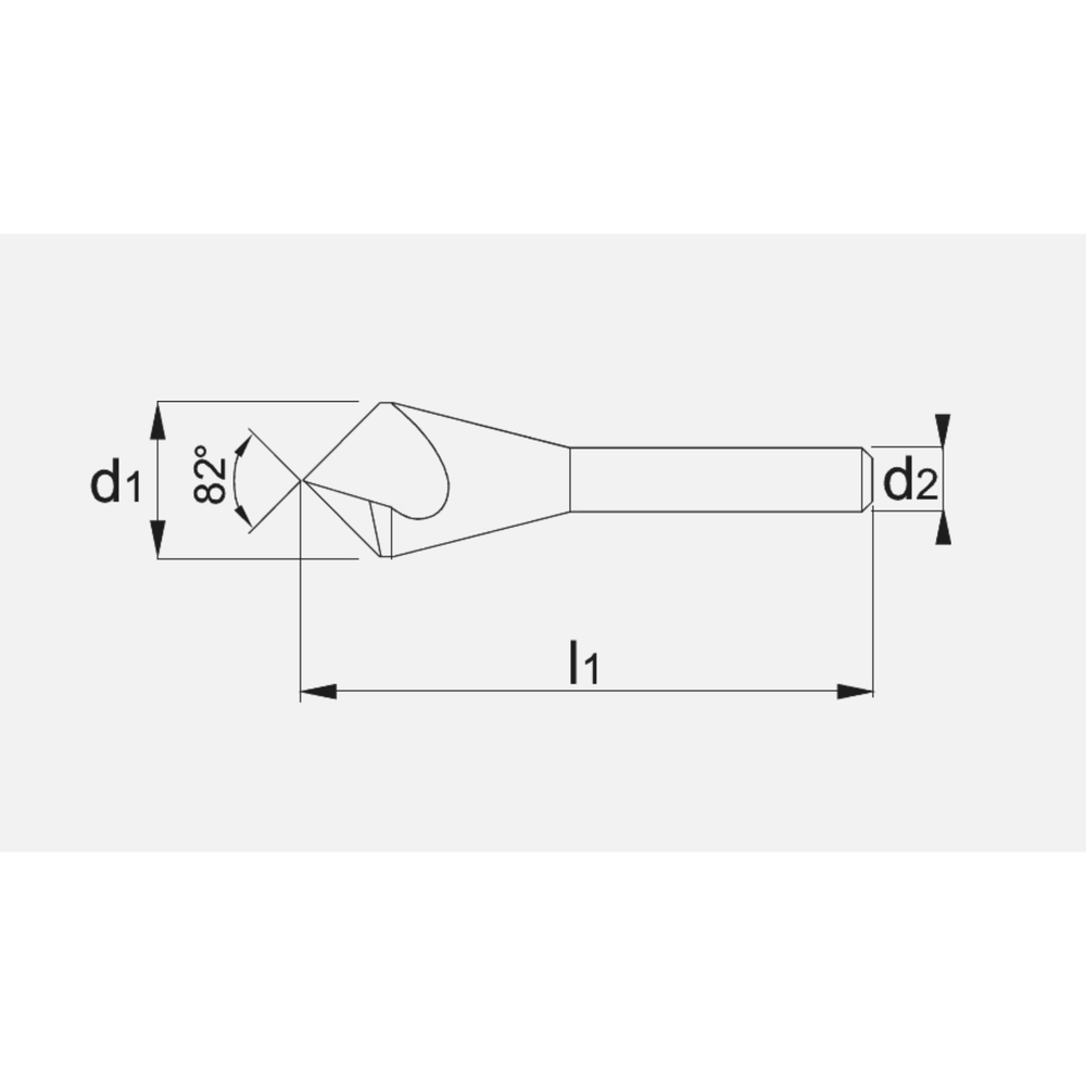 Phantom HSS-E Verzinkboor 82°, 1 snijkant