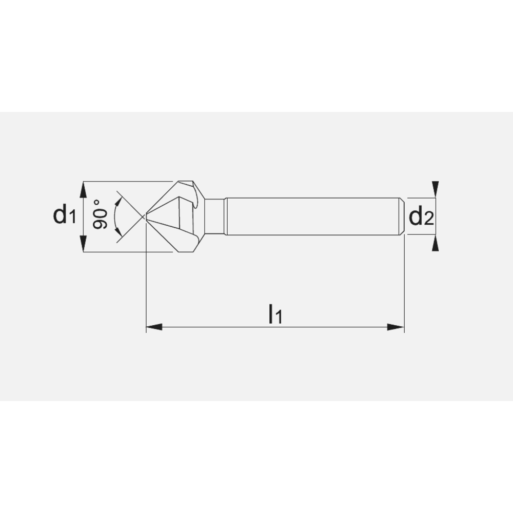 International Tools ECO PRO HSS Verzinkboor DIN 335-C 90°, 3 snijkanten