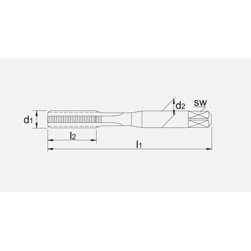 Phantom HSS Handtappen ISO 529 set à 3 stuks Metrisch