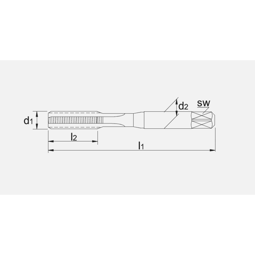 Phantom HSS Handtappen ISO 529 set à 2 stuks, vorm D+C Metrisch