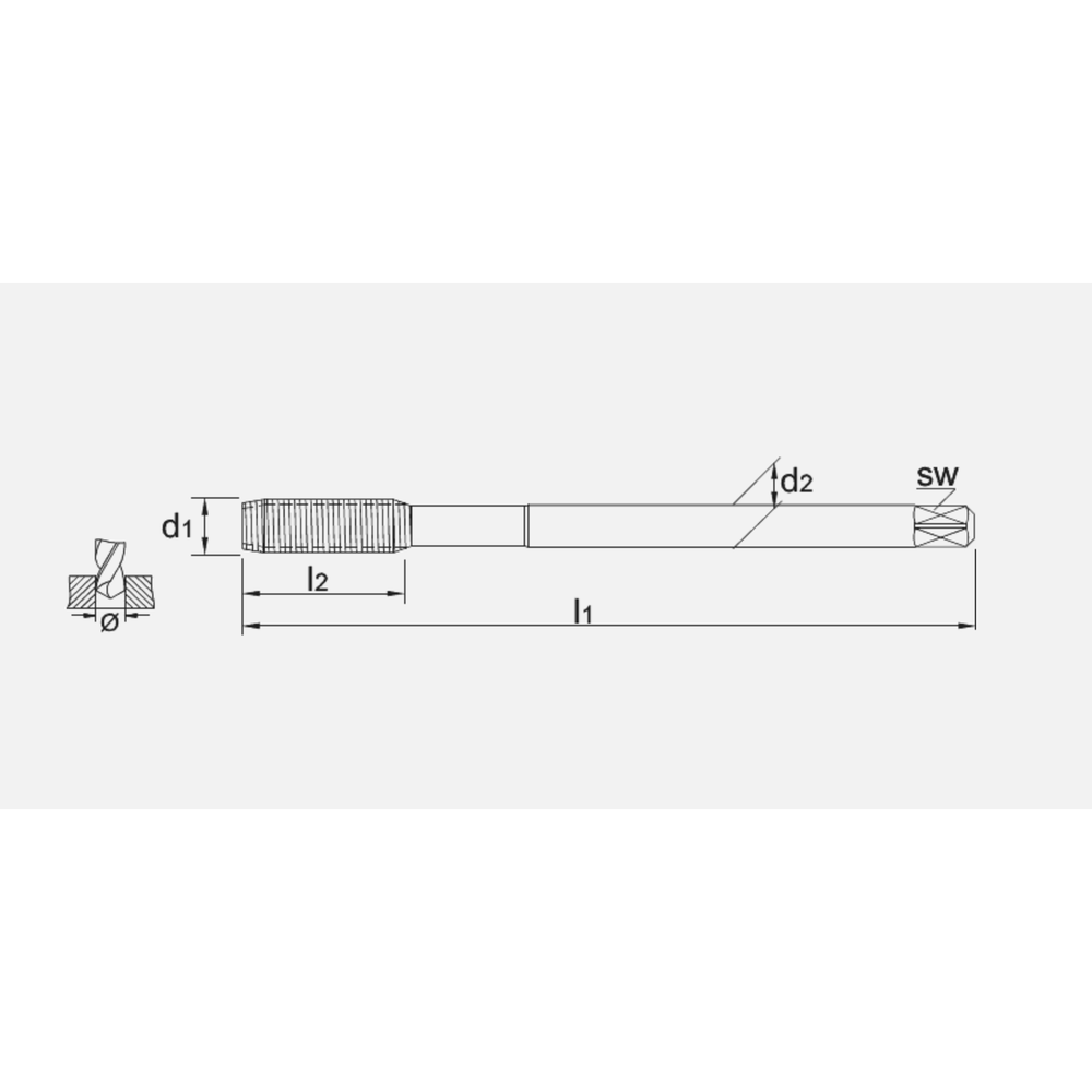 Phantom HSS-E Roltap DIN 2174 Metrisch‚ genitreerd voor blinde en doorlopende gaten M12