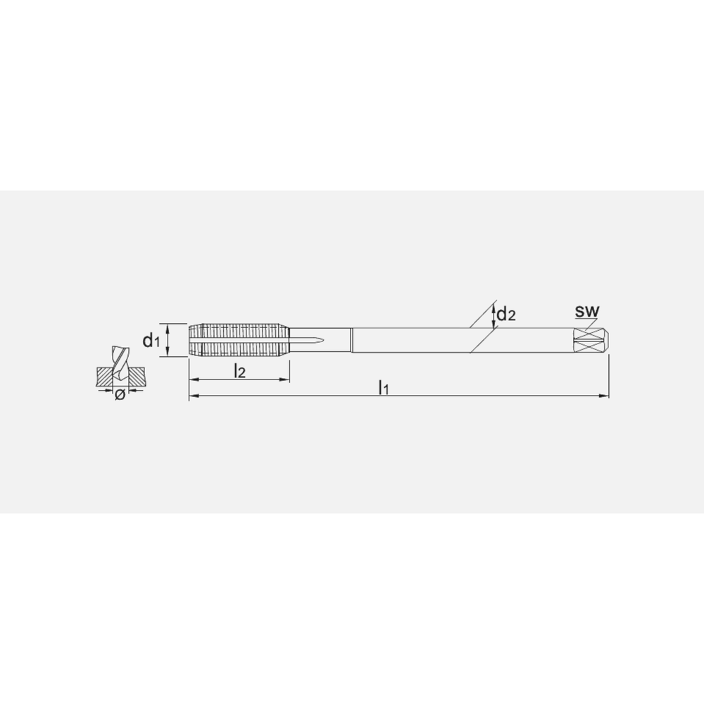 Phantom HSS-E Roltap DIN 2174 met smeergroef, Metrisch, TiCN