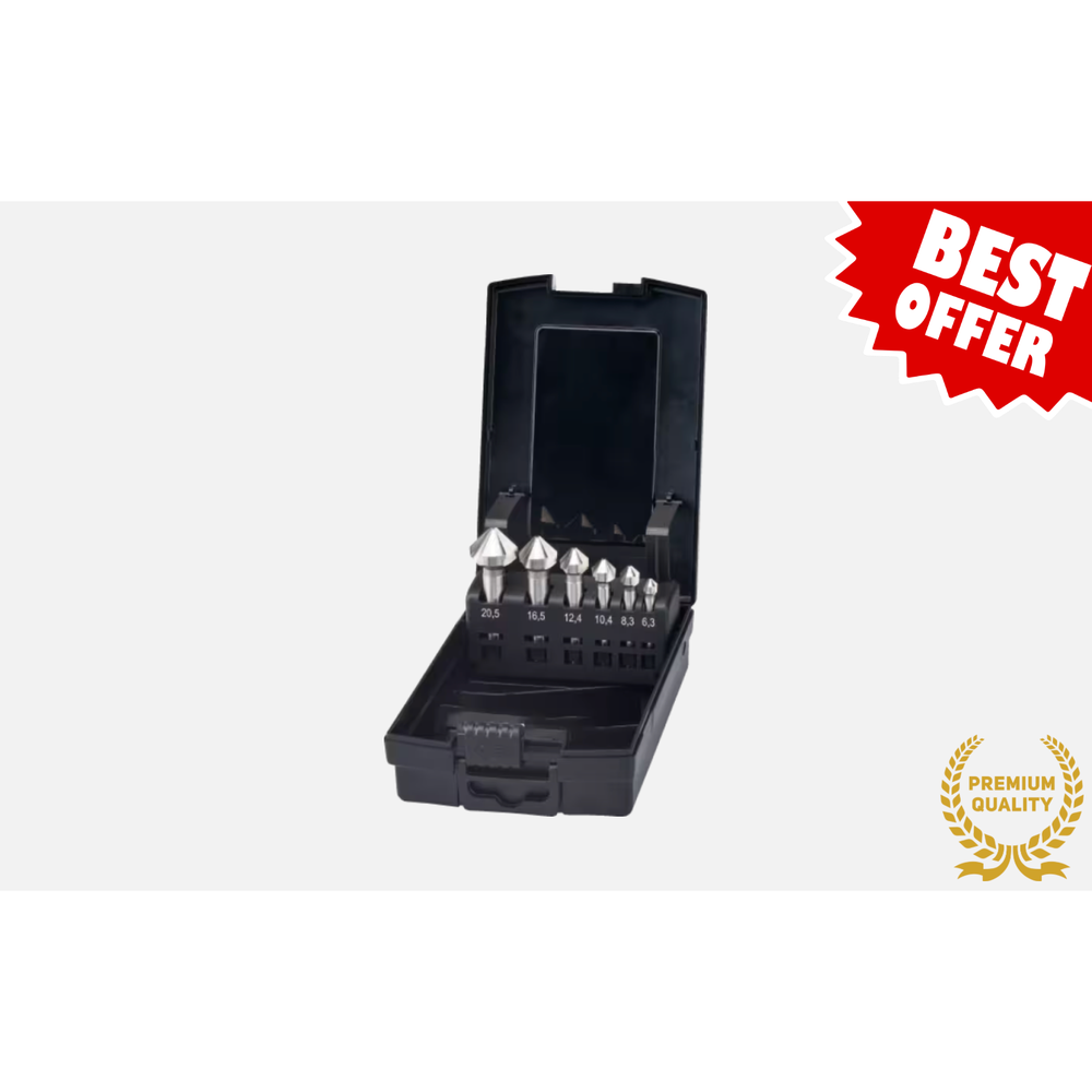 International Tools ECO HSS set Verzinkboren DIN 335-C 42.533‚ 90°‚ 3 snijkanten 6‚3 - 20‚5 mm