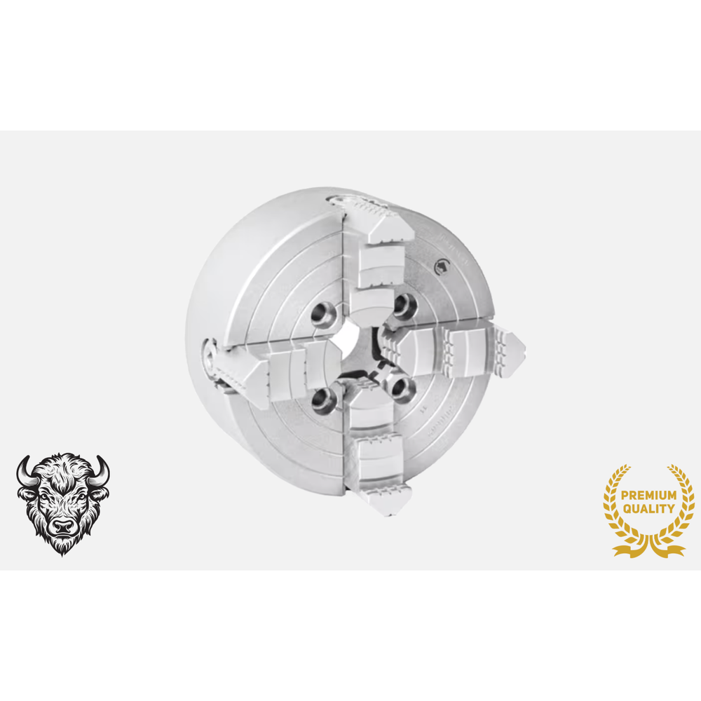 Bison Onafhankelijke Vier-Klauwplaat, diam. 100-160 mm staal type 4306, vanaf diam. 200 mm gietijzer type 4304