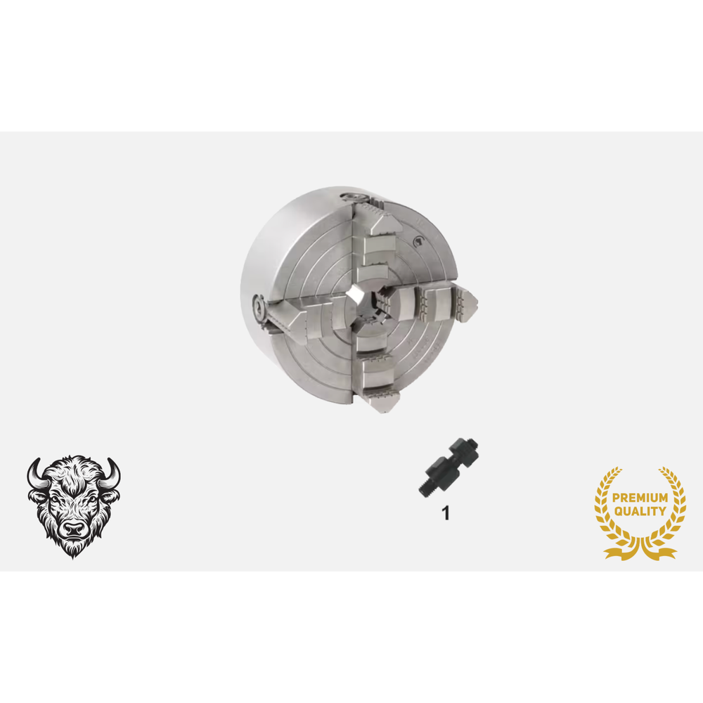 Bison ISO 702-3 (DIN 55027) Onafhankelijke Vier-Klauwplaat, gietijzer, type 4334