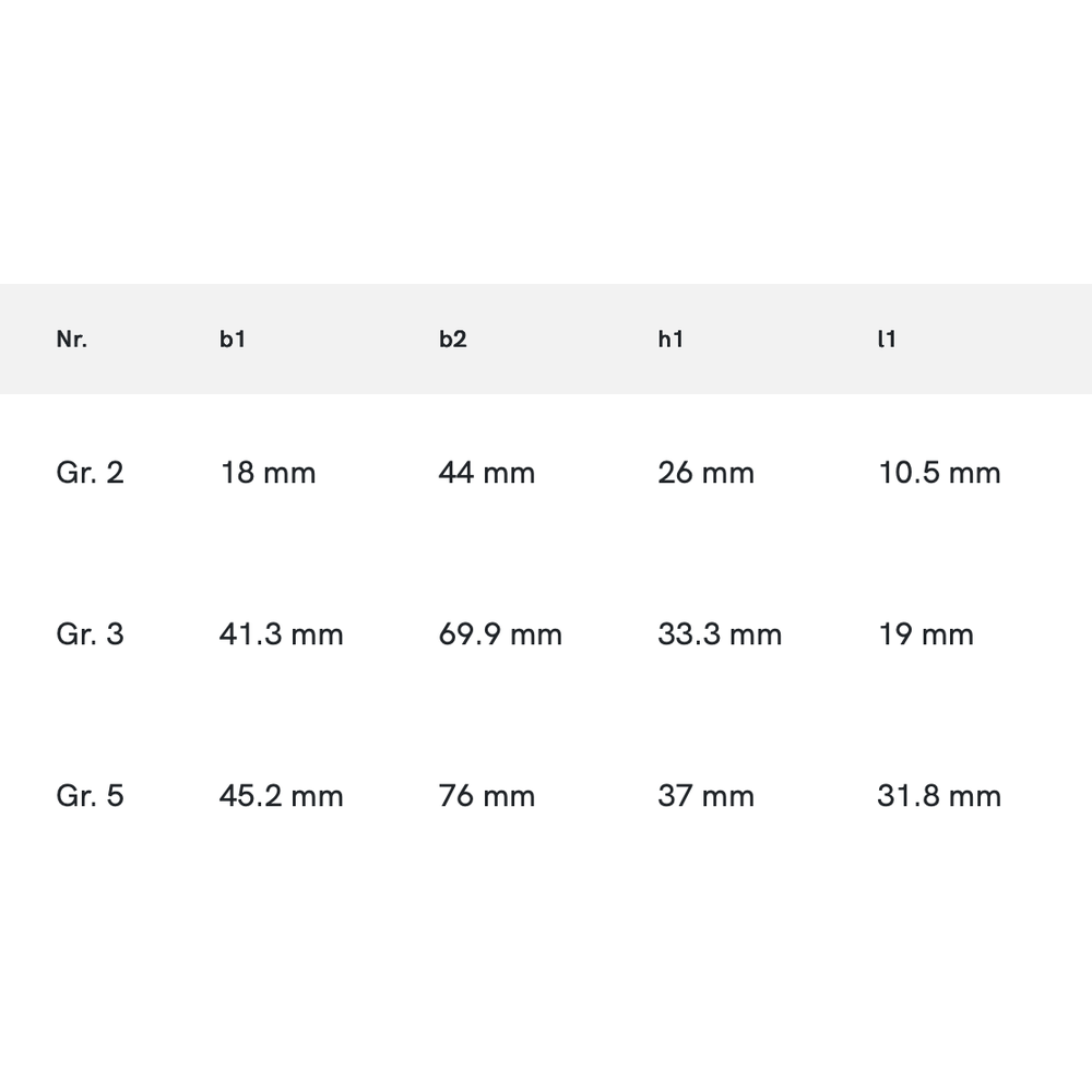 Torax Haakse voet voor Schuifstang