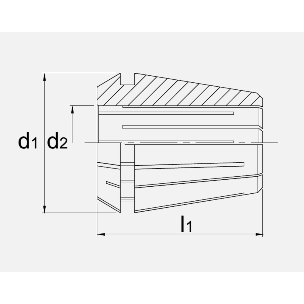 Phantom ISO 15488-B (DIN 6499-B) Spantang ER 25 430E, Ultra precies, 5 µm