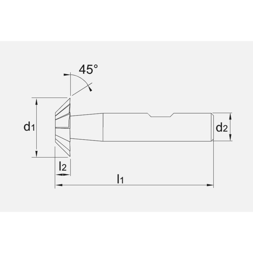 Phantom HSS-E Duivenstaartfrees DIN 1833-D 45°