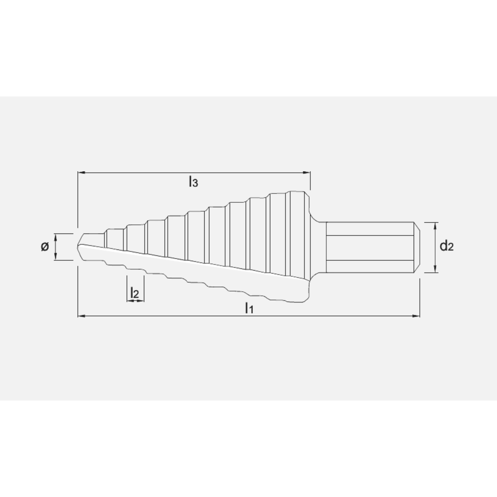 Phantom HSS Getrapte Plaatboor EN 60423 voor kabelwartels (MF), stoomontlaten