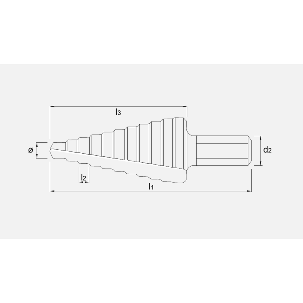 Phantom HSS Getrapte Plaatboor genitreerd