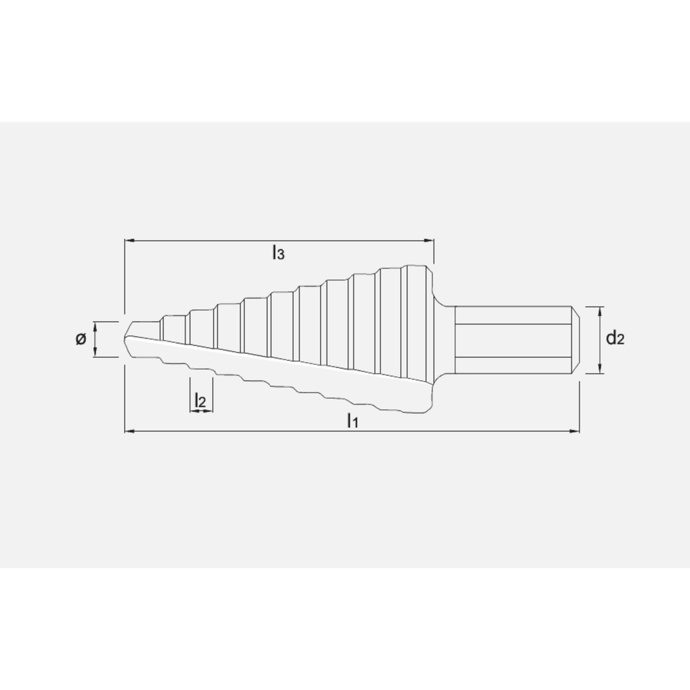 Phantom HSS Getrapte Plaatboor stoomontlaten