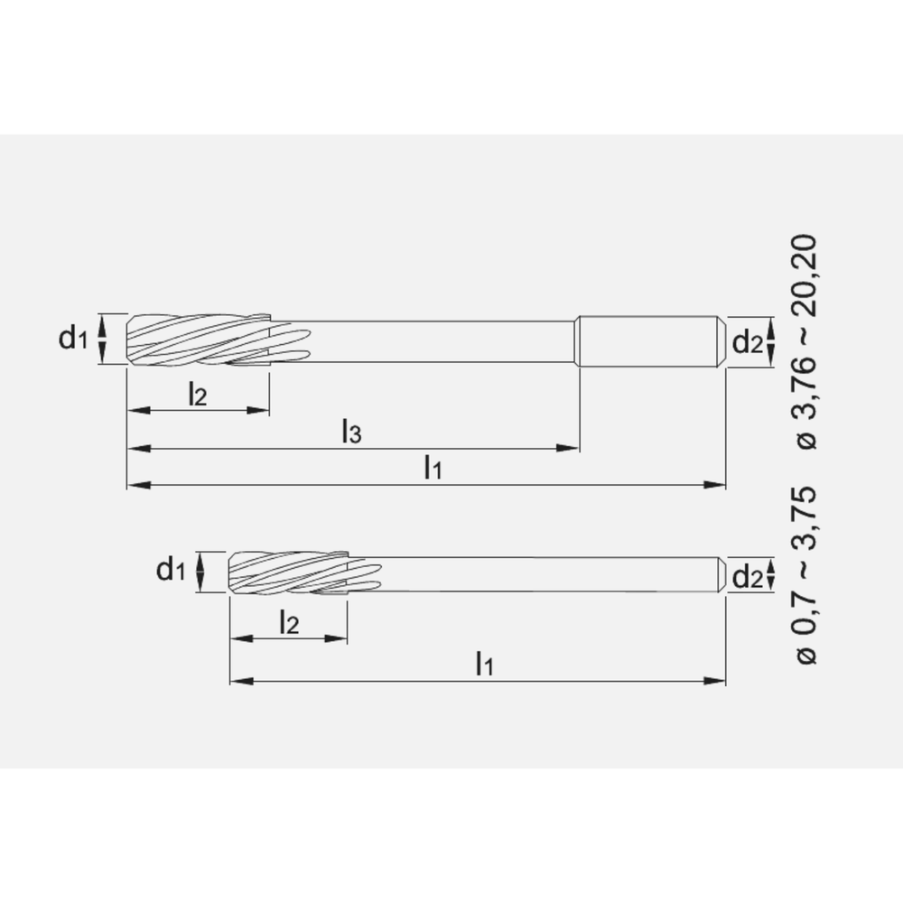 Phantom HSS-E Machineruimer DIN 212 AlCrN-X vorm B/D H7