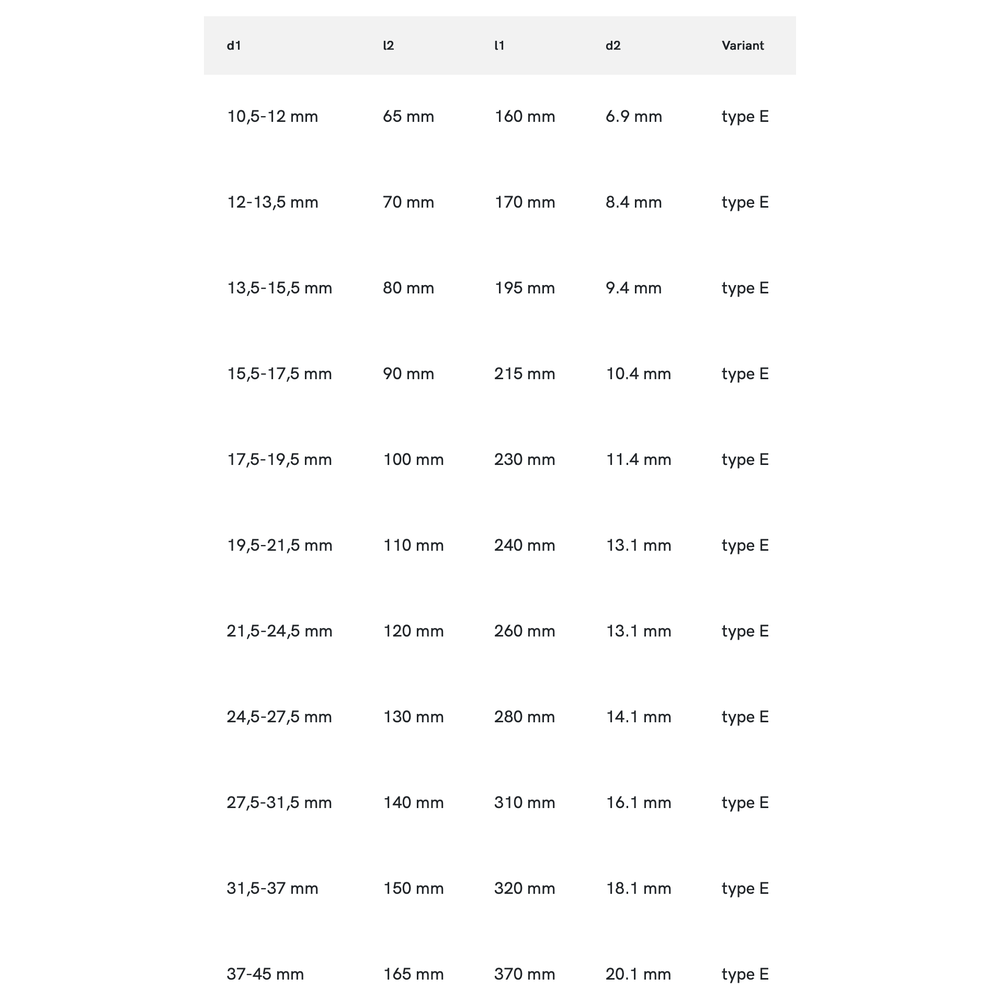 Hunger HSS Verstelbare Handruimer extra lang, type E