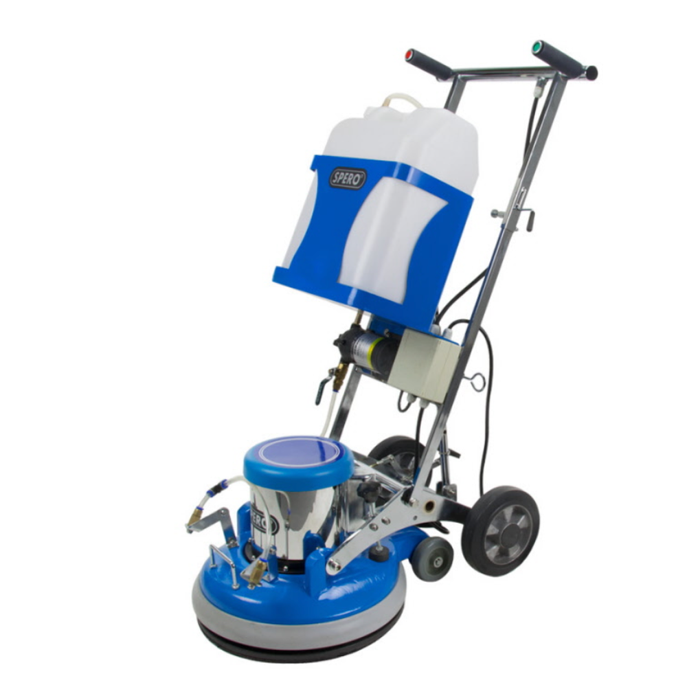 17 inch 1100Watt Boen en schrobmachine met actieve achterwielen & elektrisch sproeisysteem SP5001