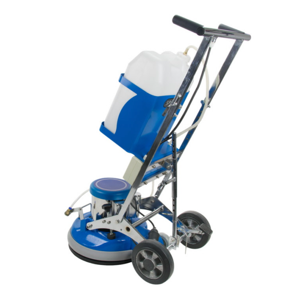 17 inch 1100Watt Boen en schrobmachine met actieve achterwielen & elektrisch sproeisysteem SP5001