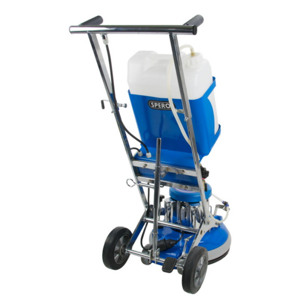 17 inch 1100Watt Boen en schrobmachine met actieve achterwielen & elektrisch sproeisysteem SP5001