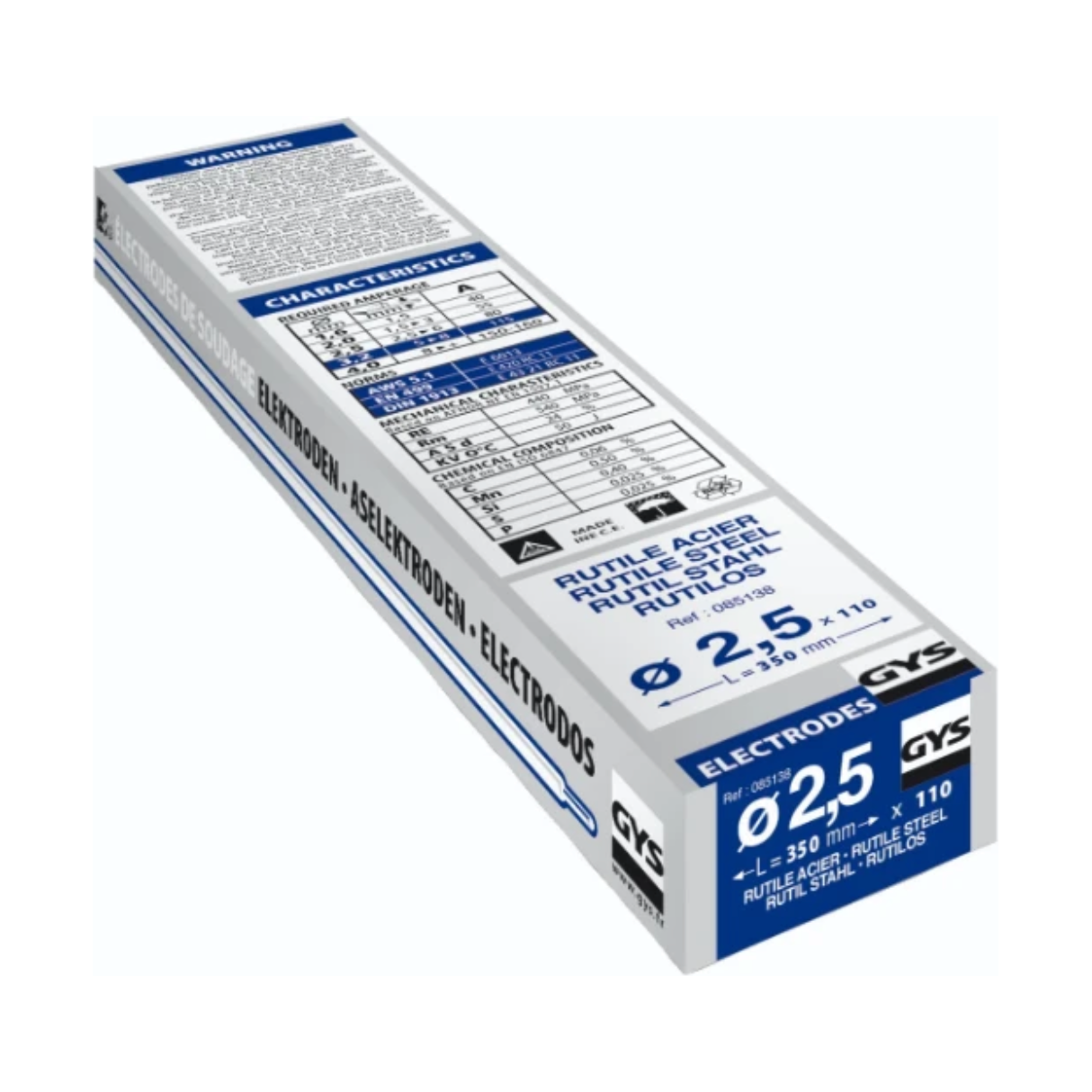 GYS Elektrodes O2,5mm (x110), staal