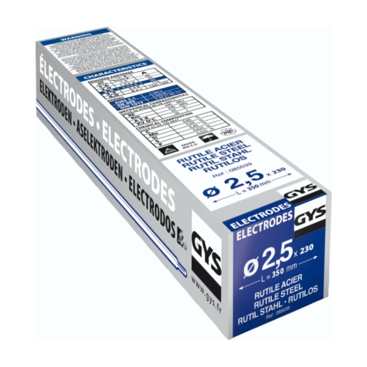 GYS Elektrodes staal O2,5mm (x230)