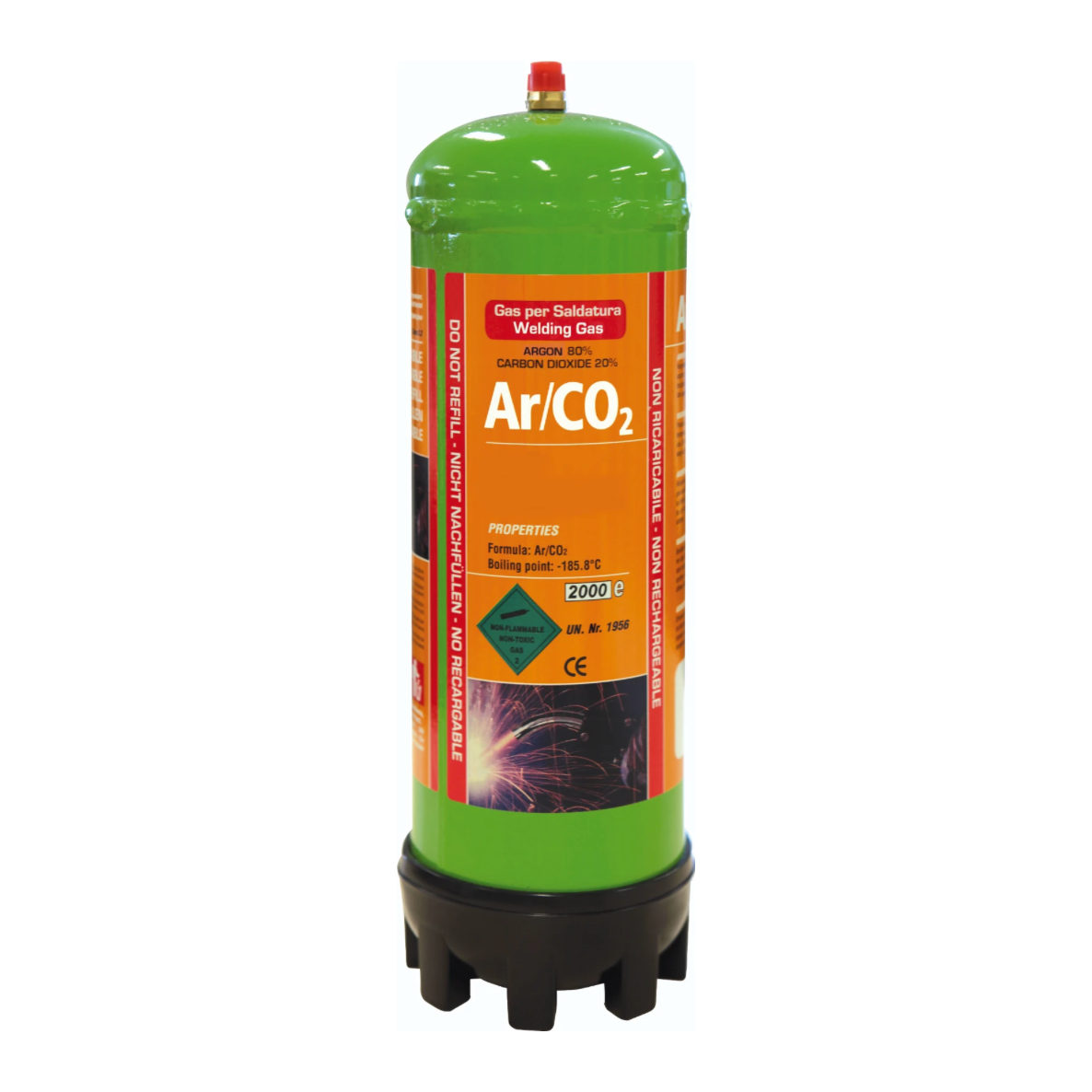 GYS Wegwerpgasfles, Argon/CO2, 1,8L