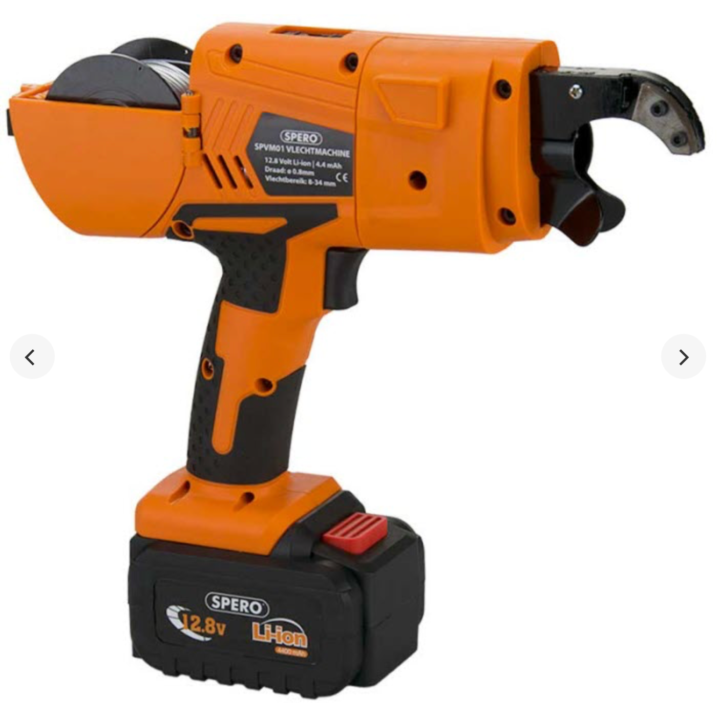 Accu vlechtmachine incl. 2x Li-ion accus, lader, accu-extender, tang & koffer SPVM01A