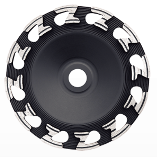 Diamantslijpkop W500 Diameter 125mm x Asgat 22.2mm W-500 Revolution Absolute topkwaliteit! Zeer hoge en trillingsarme slijpprestaties met inductief gelaste Z-segmenten. Made in Germany.