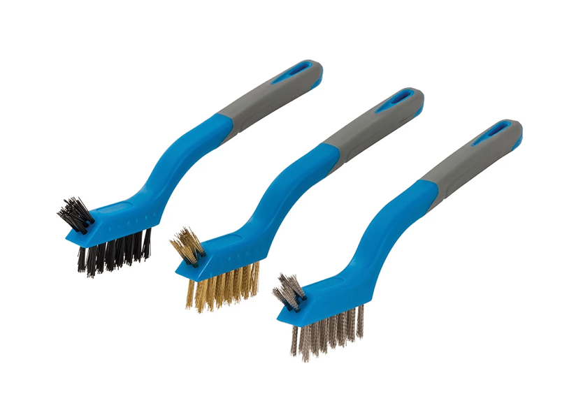 Silverline - 3-delige mini staalborstel set