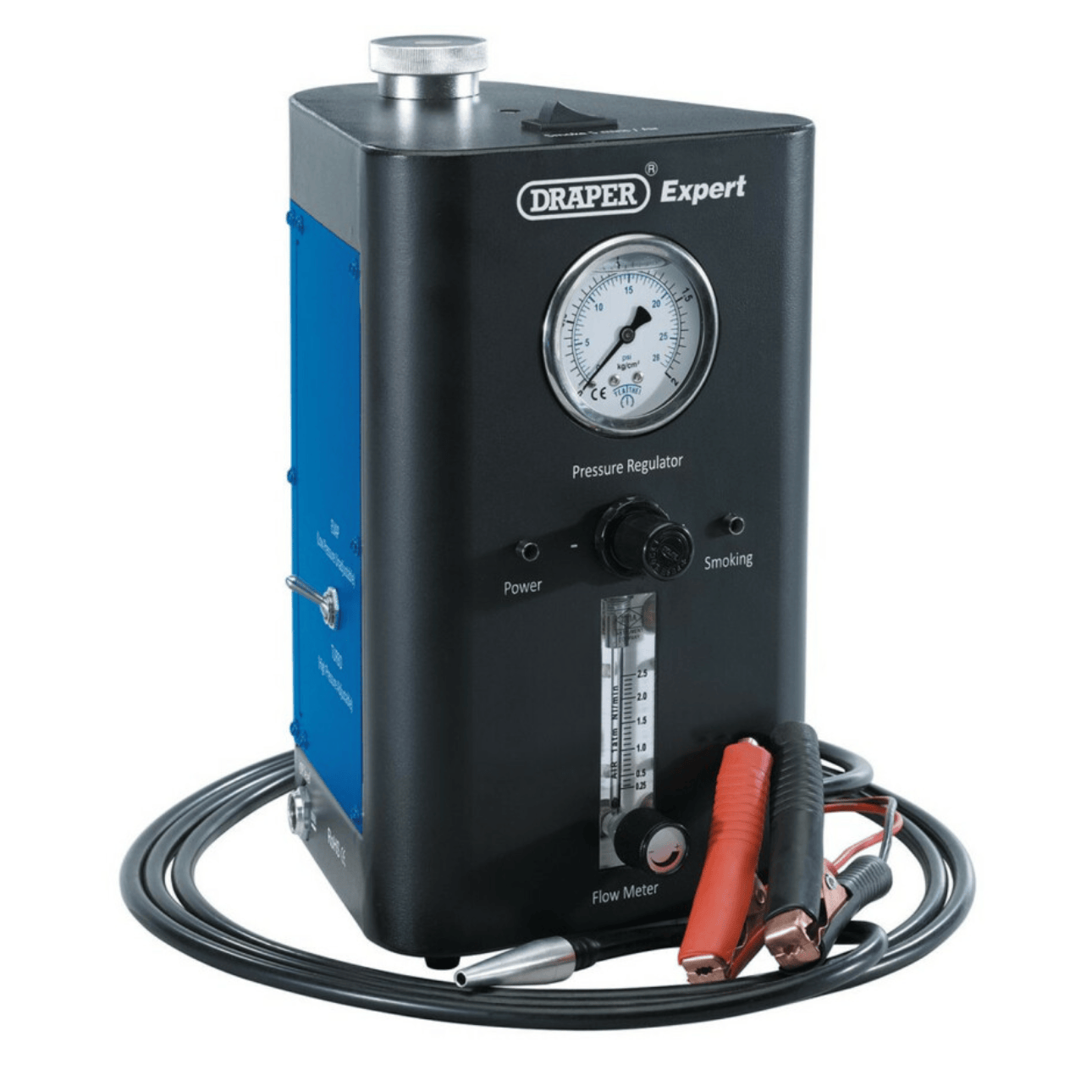 Rookmachine 12V, drukbereik 0,05bar en variabel 0,2 tot 1,4 bar-Draper Tools-MZS Gereedschap