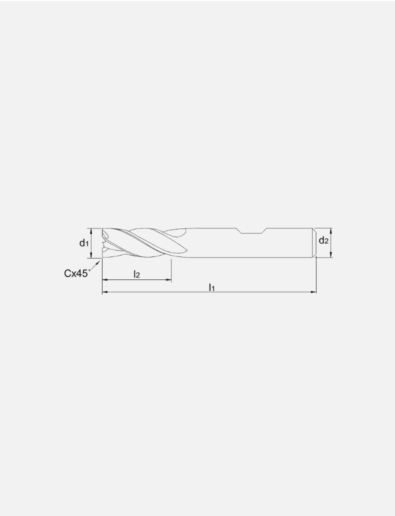 Phantom UNI Volhardmetaal Vari-frees, 4-snijder DIN 6527-B kort, AlTiN-X