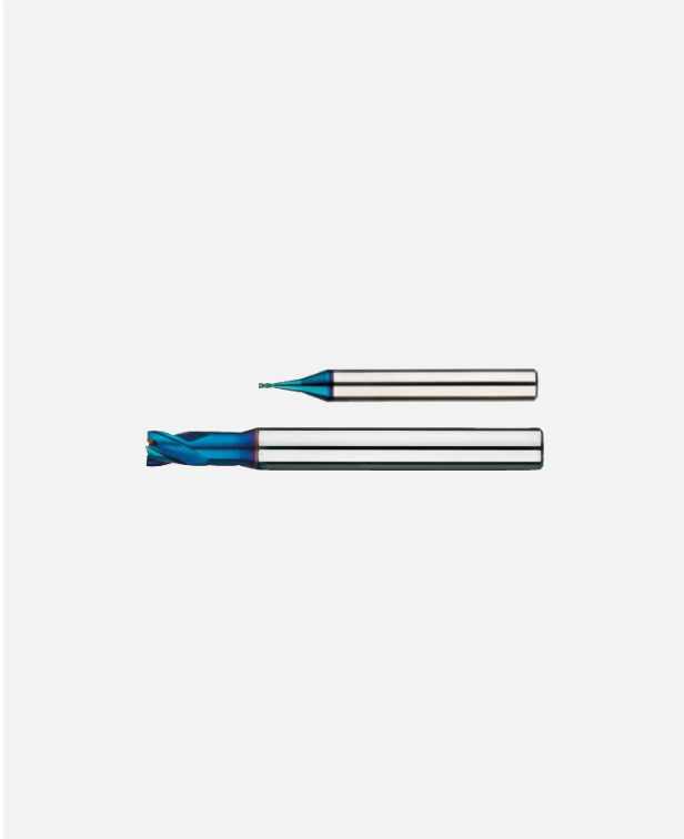 Phantom Volhardmetaal HSC Schachtfrees, 4-snijder TiAlSiN, verjongde schacht (nek), HRC 45-70