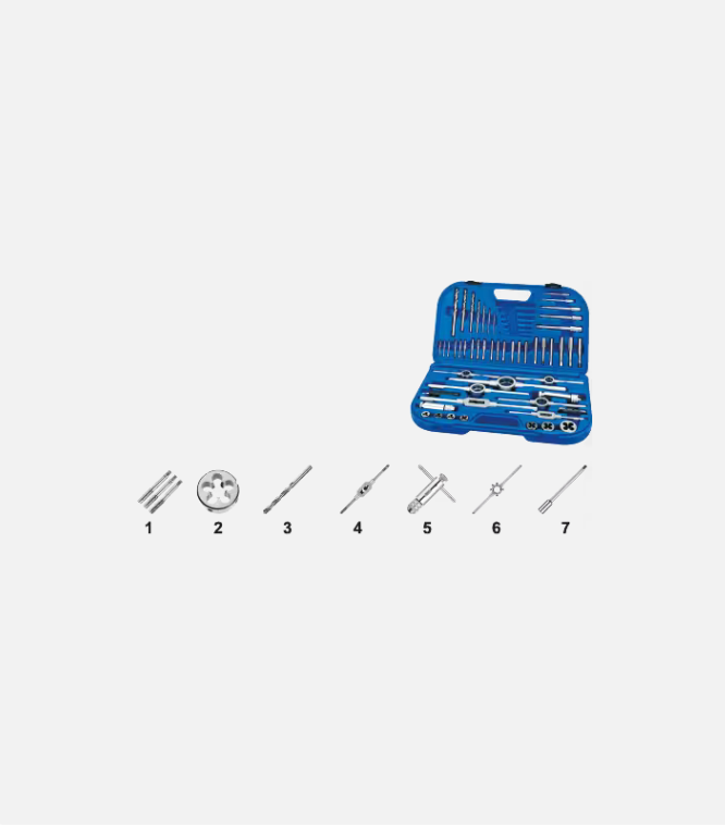 International Tools ECO PRO HSS Set Draadsnijden in kunststof koffer (blauw)