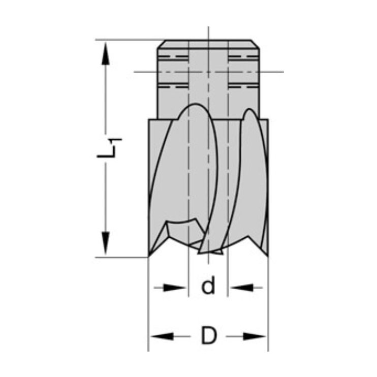 JSO Opsteekverzinker recht 5x15 mm HS - Asgat: 5 mm